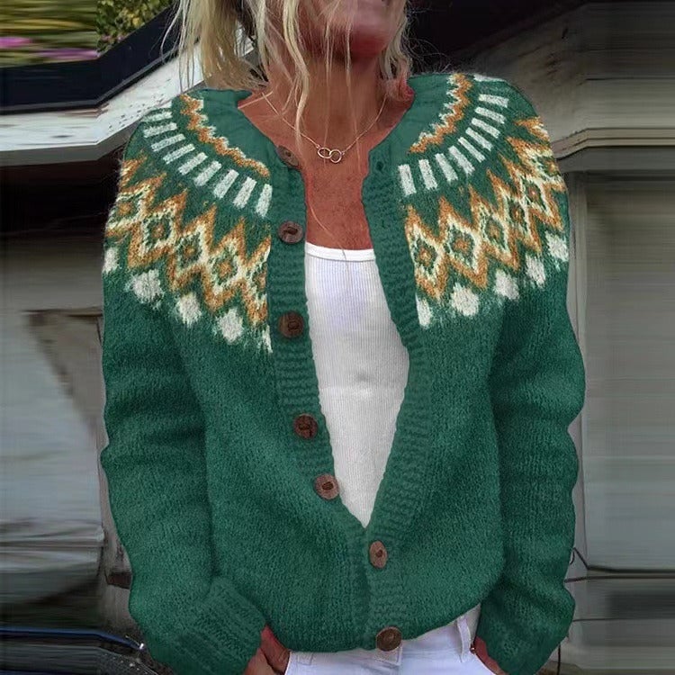 Natalia | Warm Retro Cardigan