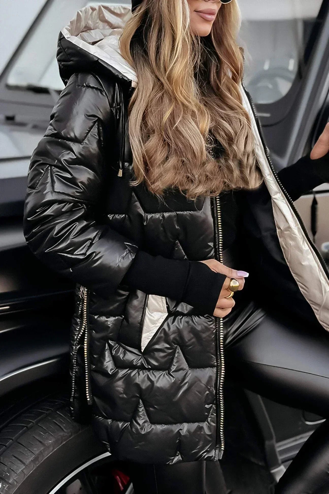 Leviana™ - Long Quilted Jacket