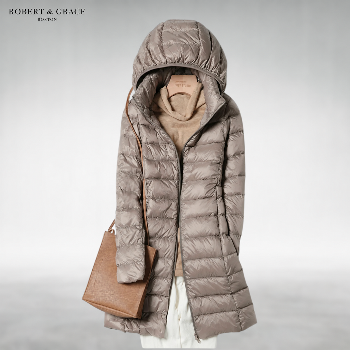 Madeline Warm Puffer Coat - Khaki