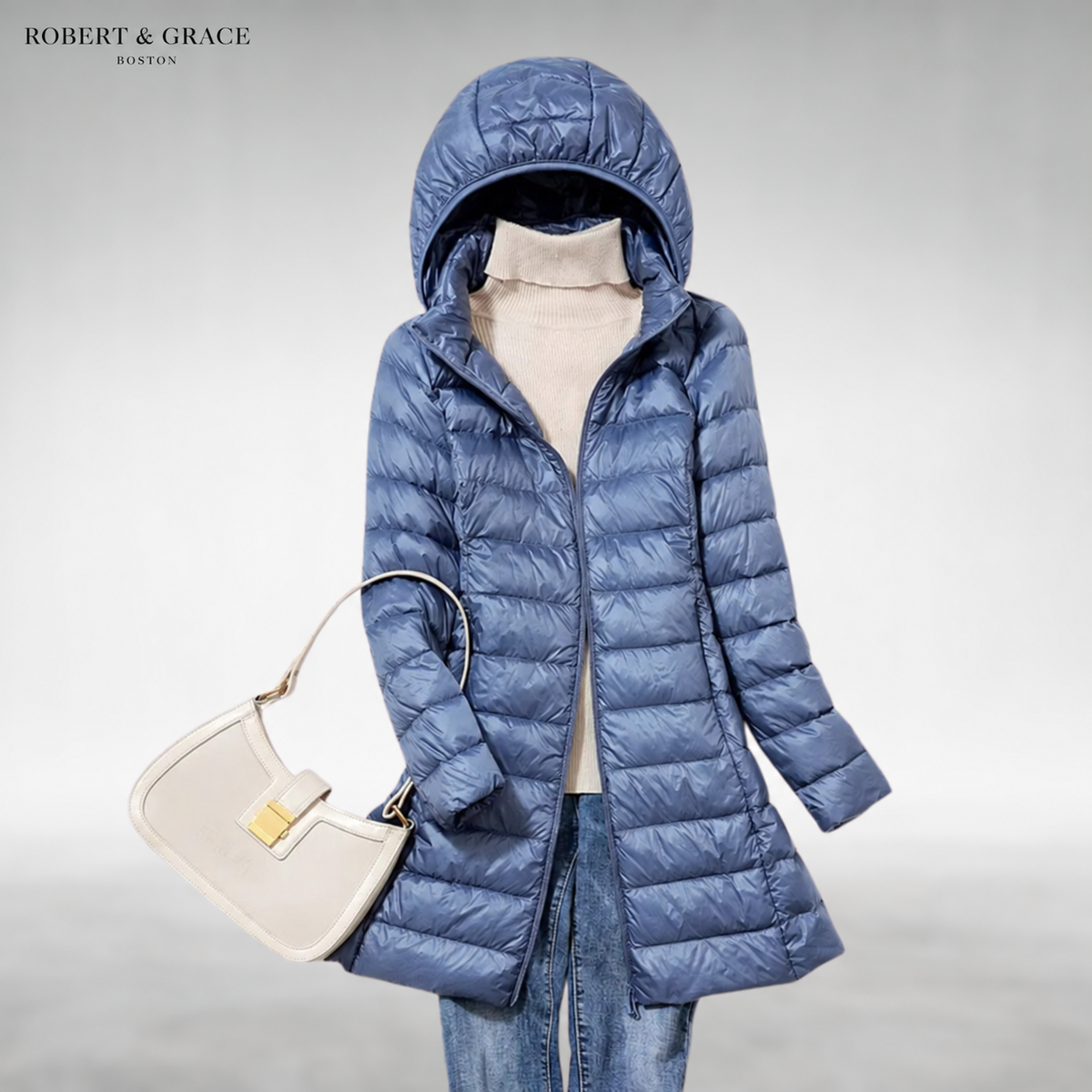 Madeline Warm Puffer Coat - Blue