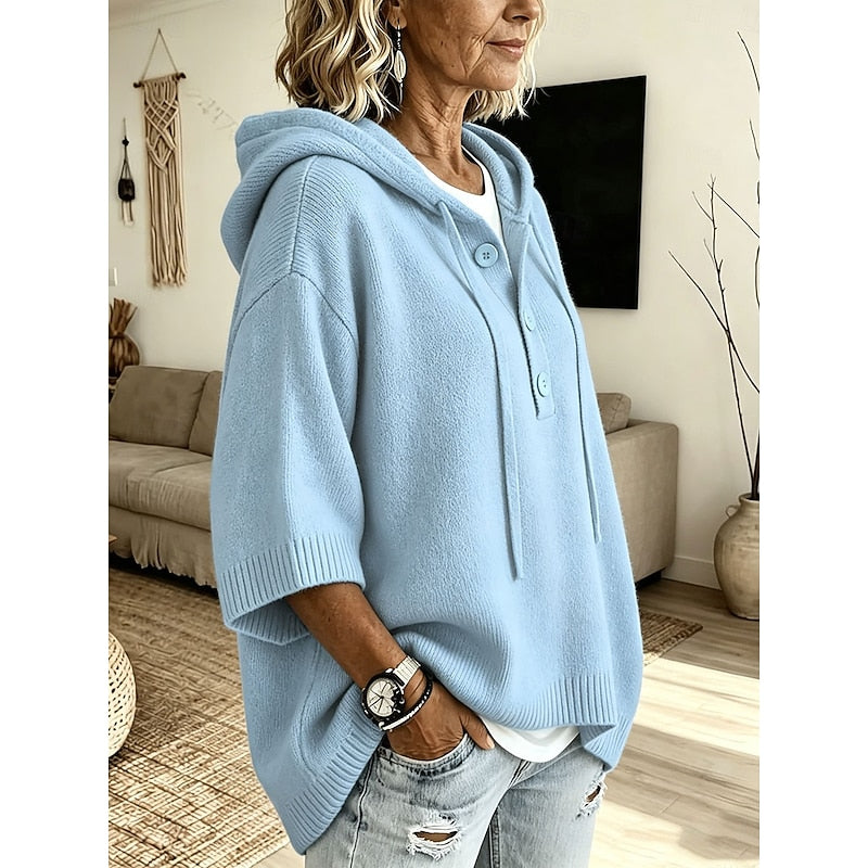 Chloé - Chic Oversized Buttoned Hoodie