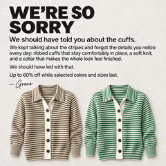 Nola cardigan editorial creative highlighting ribbed cuffs