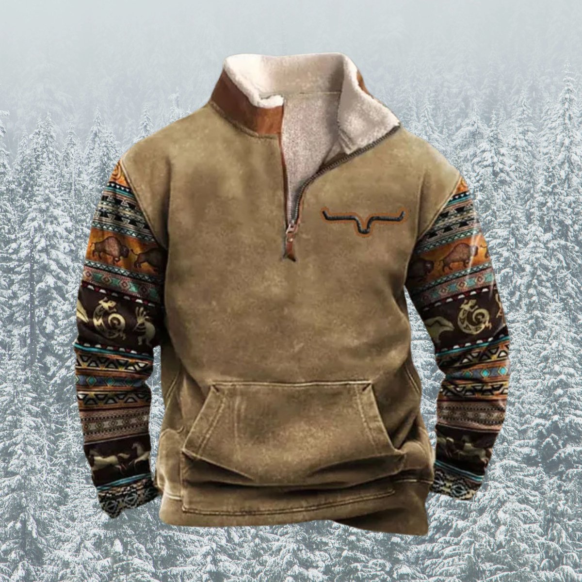 Peaks® | Comfy Half Zip-Up Sweater