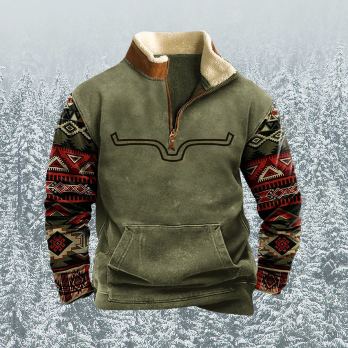 Peaks® | Comfy Half Zip-Up Sweater