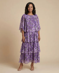 Purple with flowers