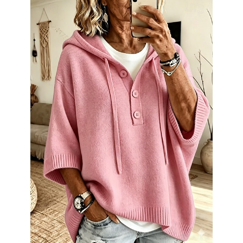 Chloé - Chic Oversized Buttoned Hoodie