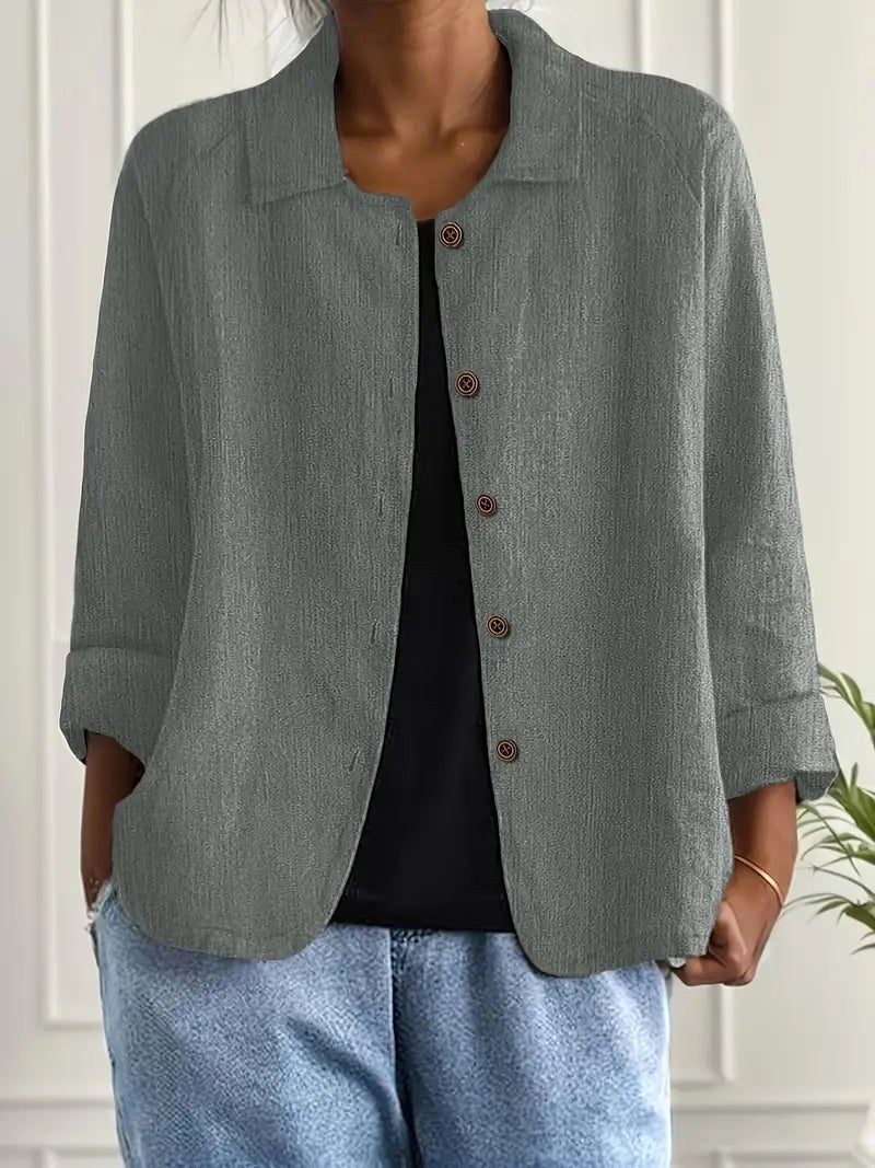 Verity | Relaxed Collared Shirt Jacket