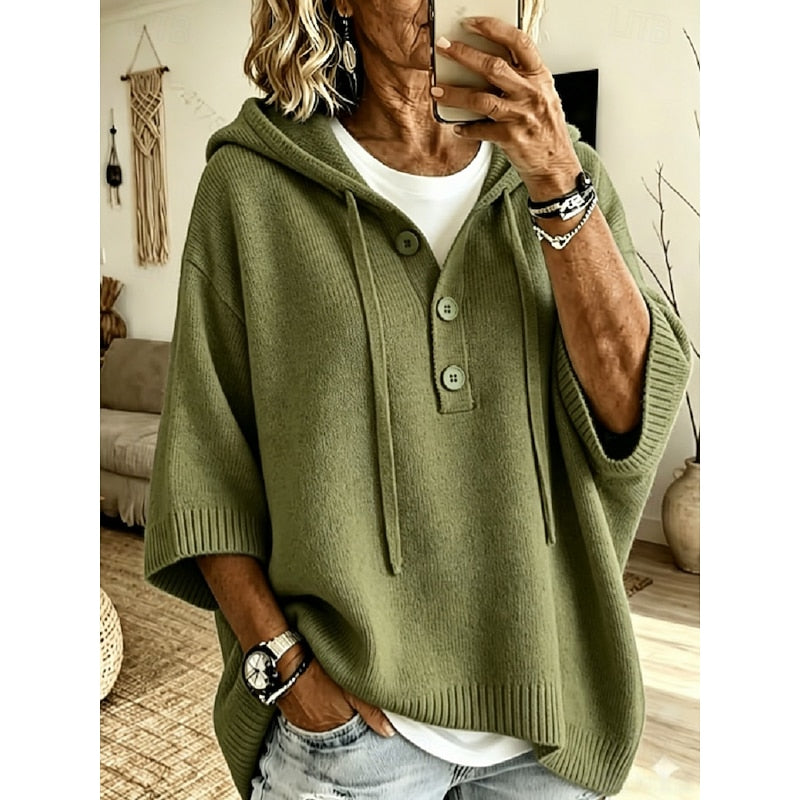 Chloé - Chic Oversized Buttoned Hoodie